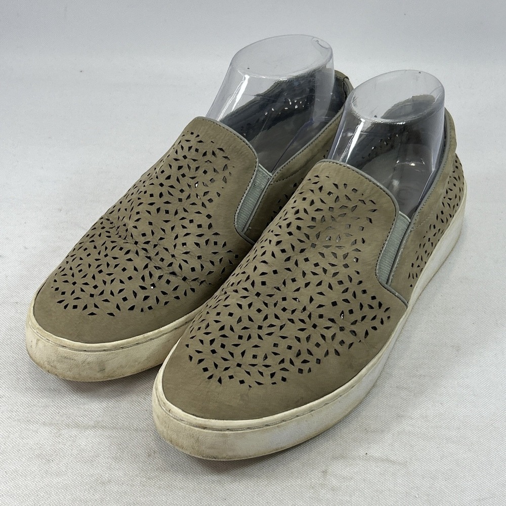 Vionic Splendid Midi Perf Shoes Women's 9US Gray Leather Orthotic Comfort Flats